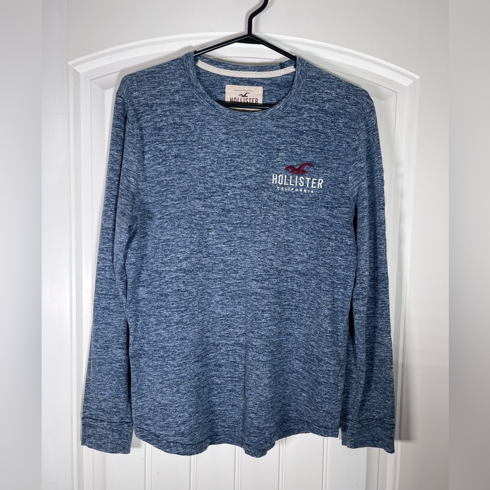 Hollister Heathered Blue Crewneck Shirt